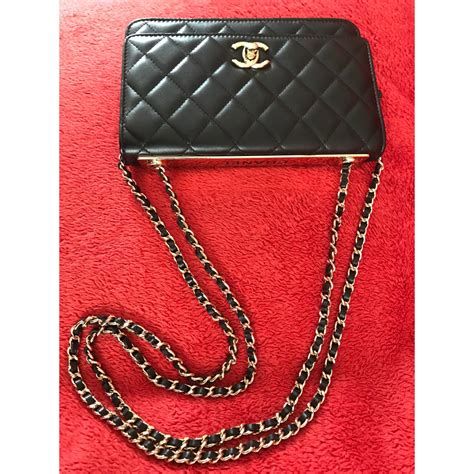 chanel petite maroquinerie|chanel small purse with chain.